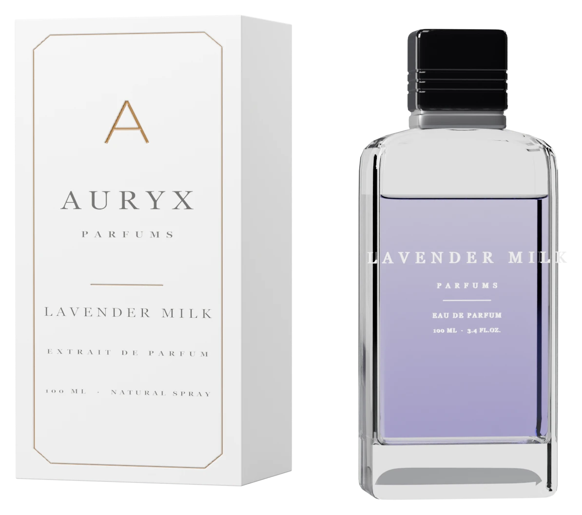 Lavender Milk bottle and carton